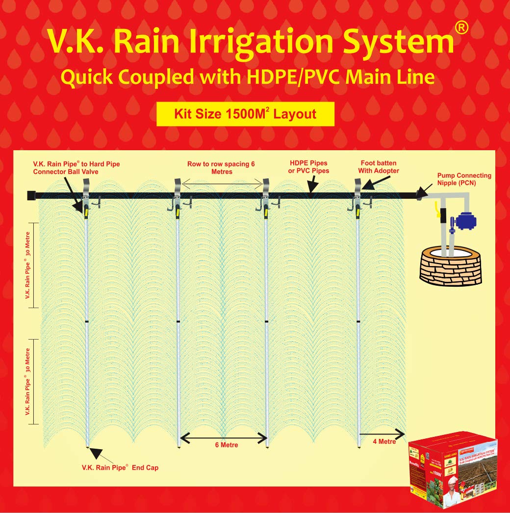 V.K. Rain Irrigation System Compatible with HDPE Sprinkler Quick Coupled - 25MM